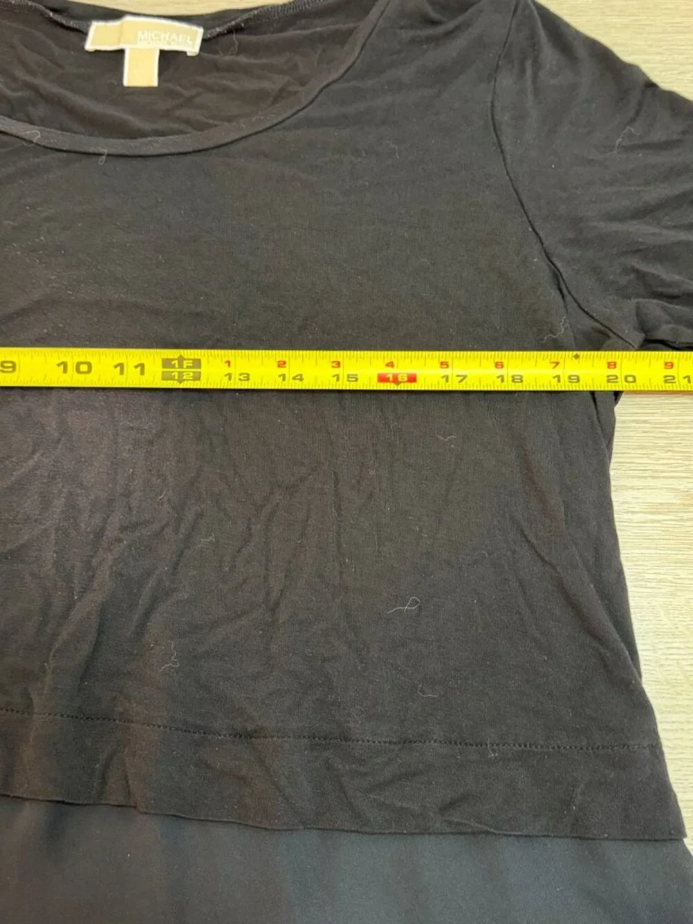 Michael Kors Black 3/4 Sleeve Top L